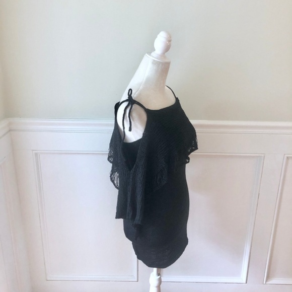 Some Days Lovin Black Knit Off Shoulder Dress NWT - Picture 5 of 5